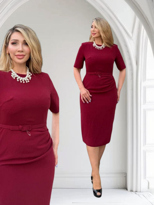 ⚜️ Robe Ceinturée – Élégance Architecturale et Charme Intemporel - RFT