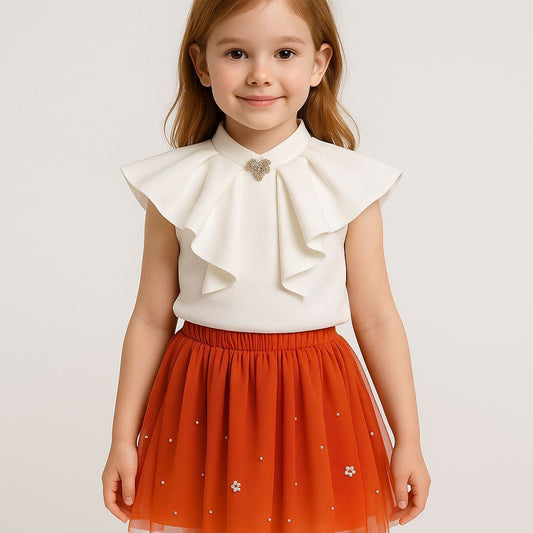 🧡 Ensemble Fleur d’Aurore – Douceur, Couleur et Élégance Enfantine - EVFET