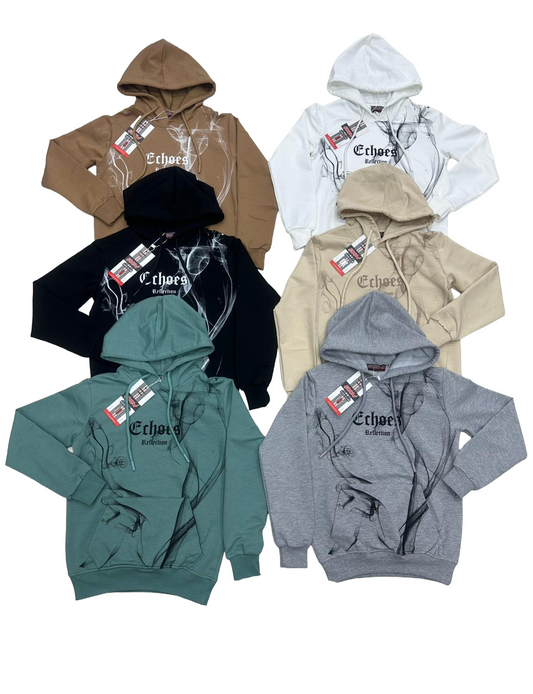 🌲 Sweatshirt à capuche "Echoes" – L’appel du silence urbain - HEGT
