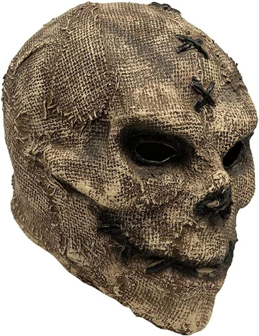 Ghostface Mask, Unisex Retro Old Scary Skull Halloween Mask Cosplay Horrible Head Full Face Latex Helmet Creepy Costume Prop