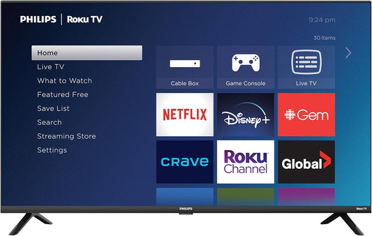 Roku TV 40" FHD 1080P LED-LCD Smart TV (40PFL6543/F6), Alexa Compatible