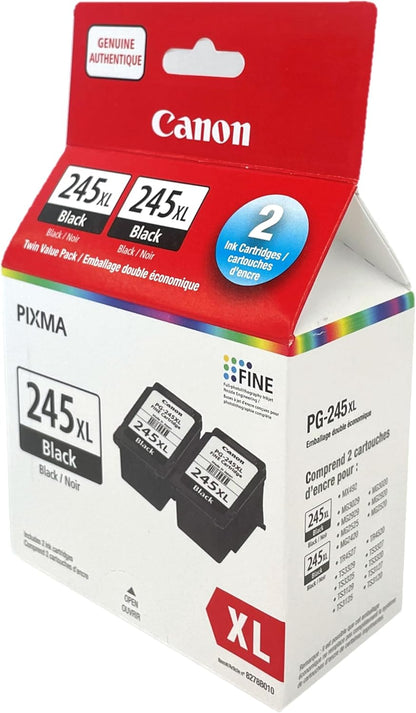 Genuine  PG-245XL HIGH Yield Twin Ink Cartridge Value Pack, Black, 2-Pack