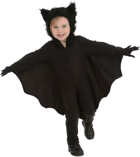 Halloween Costume Bat Costume for Kids 5-6 Years Old Costume Kids Hooded Bat Breathable Integrated Zipper Halloween Costumes