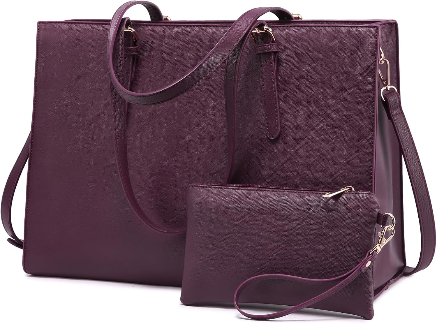 Laptop Bag for Women Computer Tote Bag Handbag Shoulder Bag Purse Business Work Briefcase Travel Bag, 15.6-Inch